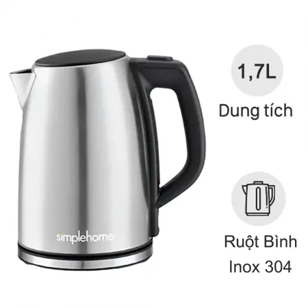 Bình đun siêu tốc 1.7 lít SimpleHome K016CN (Sản phẩm trưng bày)