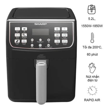Nồi chiên không dầu Sharp KF-AF55EV-BK (Sản phẩm trưng bày)