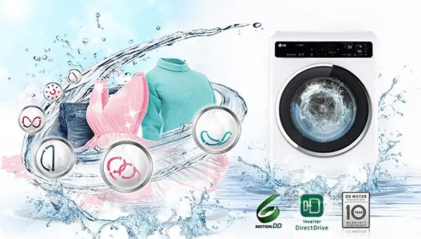 Tìm hiểu về công nghệ giặt 6 chuyền động trên máy giặt LG