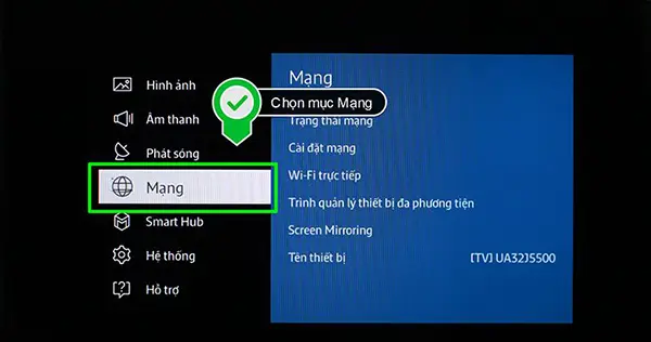 Hướng dẫn các bước cài đặt IP và DNS mạng smart tivi Samsung