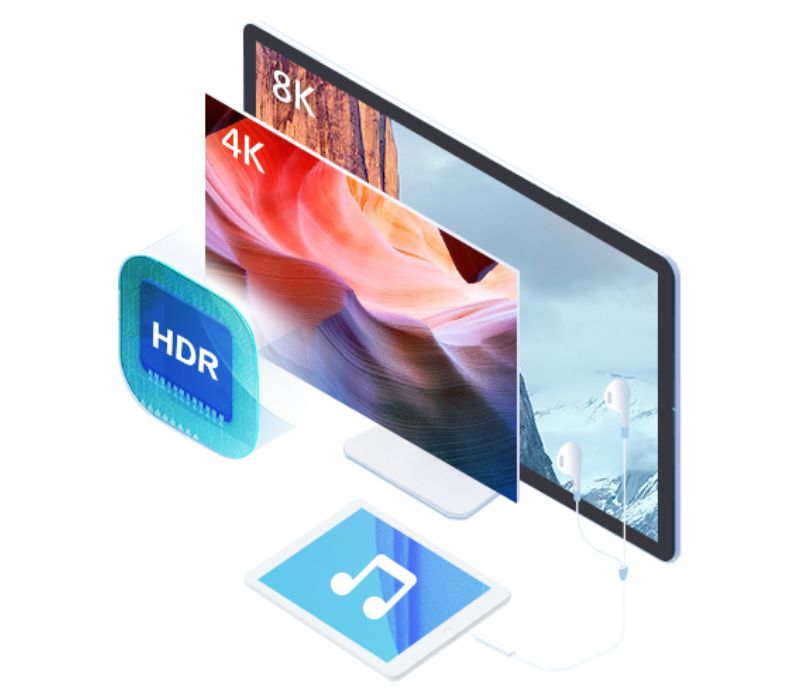 5K Player hỗ trợ phát hình ảnh chuẩn HDR 4K/8K lên máy tính