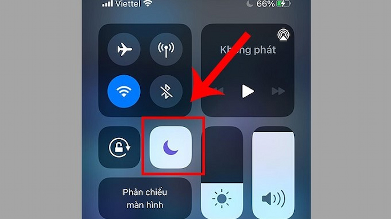 Bật tính năng không làm phiền trên iphone