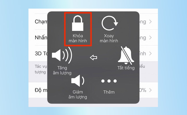 Tắt nguồn iPhone bằng nút Home ảo