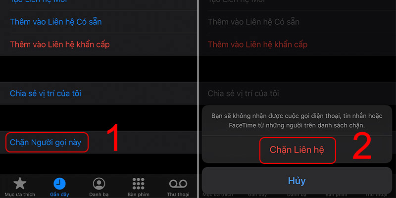 Chặn liên hệ bạn không muốn nhận cuộc gọi, tin nhắn