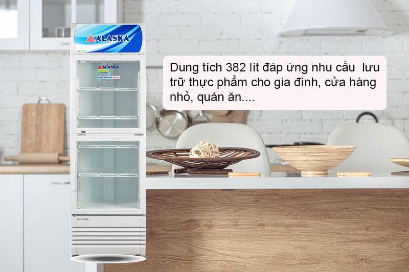 Chọn tủ mát theo dung tích sử dụng.