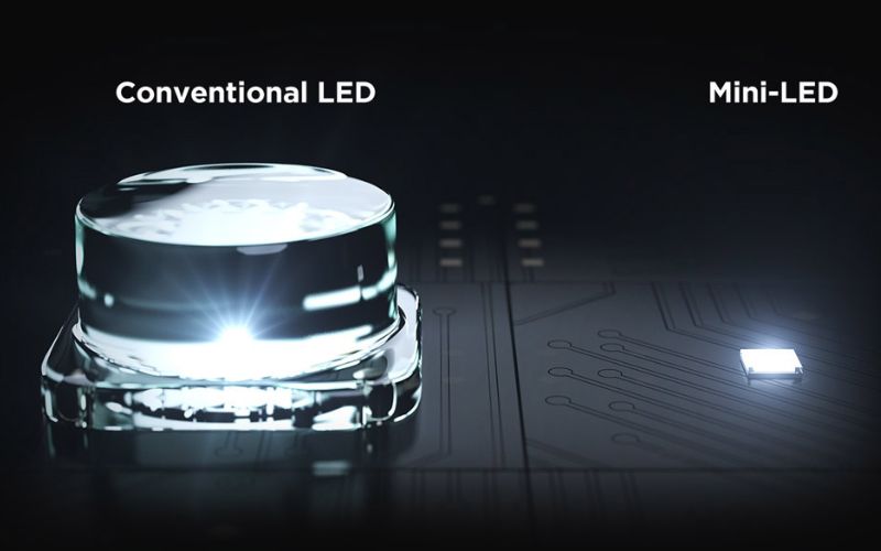 Kích thước đèn Mini LED nhỏ hơn nhiều lần so với đèn LED truyền thống