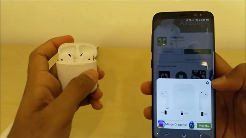 Kiểm tra pin AirPods trên Android