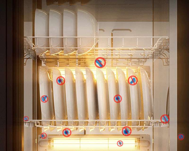 Máy sấy chén loại bỏ vi khuẩn, nấm mốc