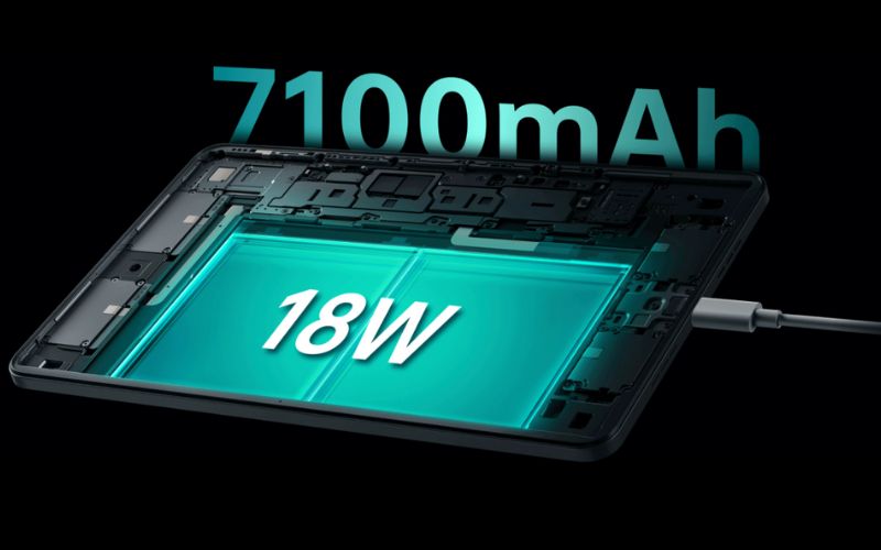 Oppo Pad Air OPD2102A sở hữu viên pin 7100 mAh