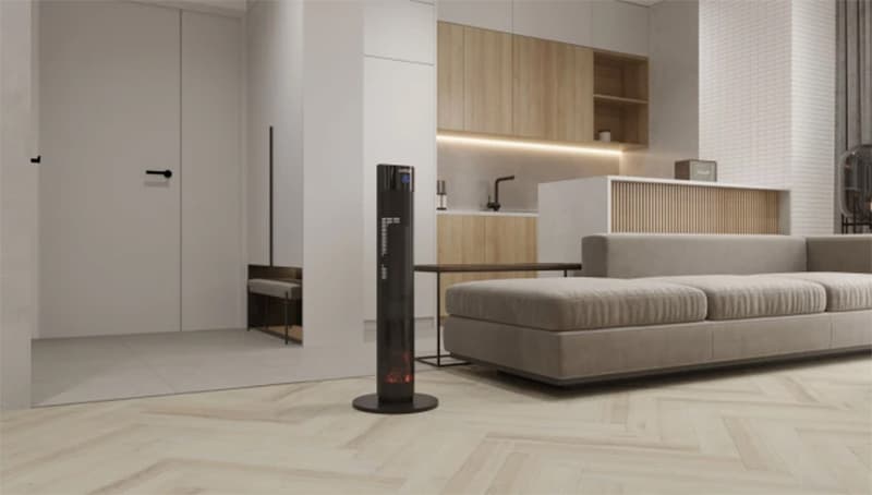 Quạt sưởi gốm Mutosi MCH-2000L màu đen sang trọng