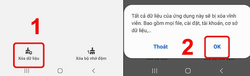 Sửa lỗi bàn phím điện thoại Samsung bằng cách xóa dữ liệu bàn phím