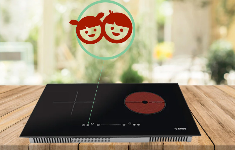Tính năng khóa an toàn bếp từ Rapido