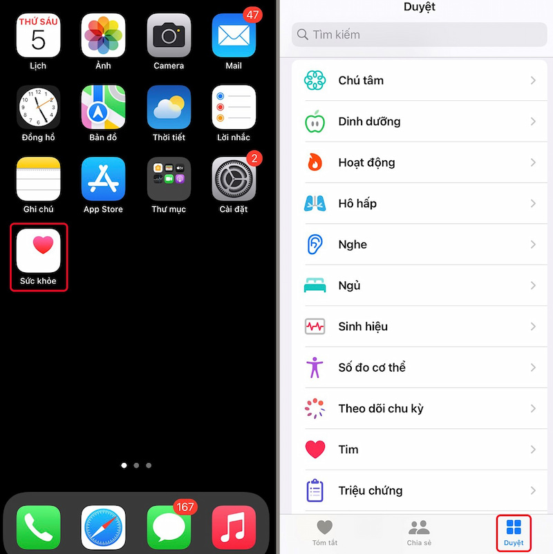 Xem thống kê đo nhịp tim Apple Watch trên iPhone