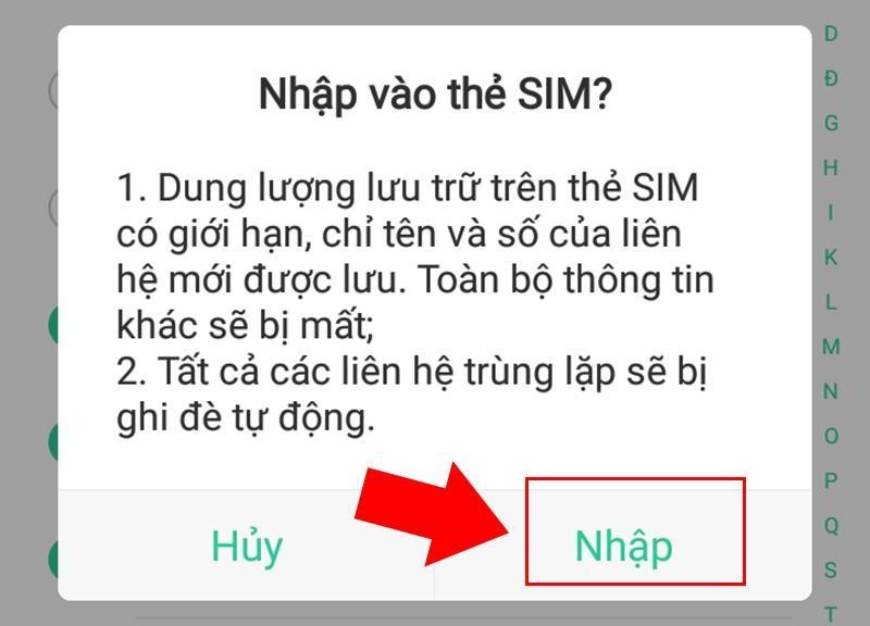 cách chuyển số điện thoại từ máy sang sim