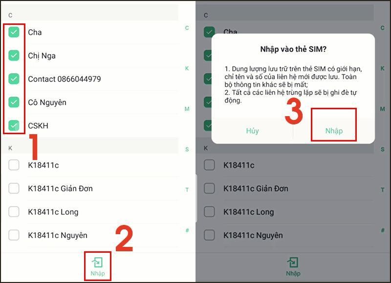cách chuyển số điện thoại từ máy sang sim