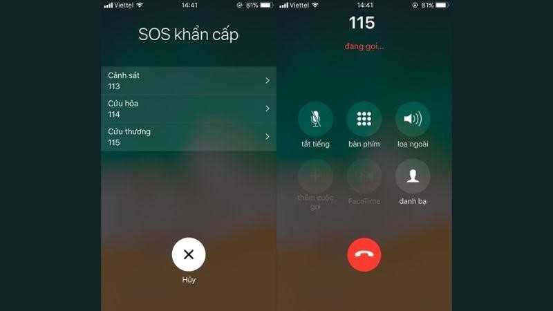 Nhập số điện thoại cần gọi khẩn cấp