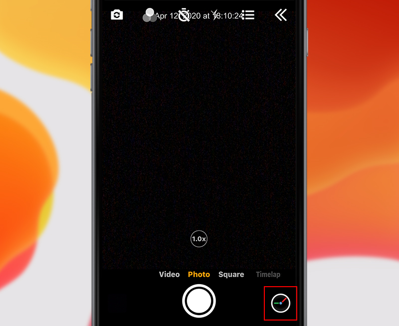 Mở ứng dụng Timestamp Camera