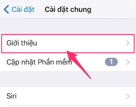 Tiếp tục bấm vào mục Giới Thiệu