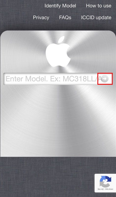 Kiểm tra mã iPhone các nước thông qua website