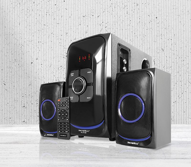 Loa Vi Tính Soundmax A2130/2.1 làm từ chất liệu gỗ bền bỉ