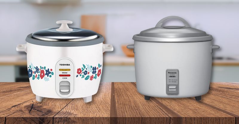 Nồi cơm điện Panasonic và Toshiba có nhiều điểm khác biệt
