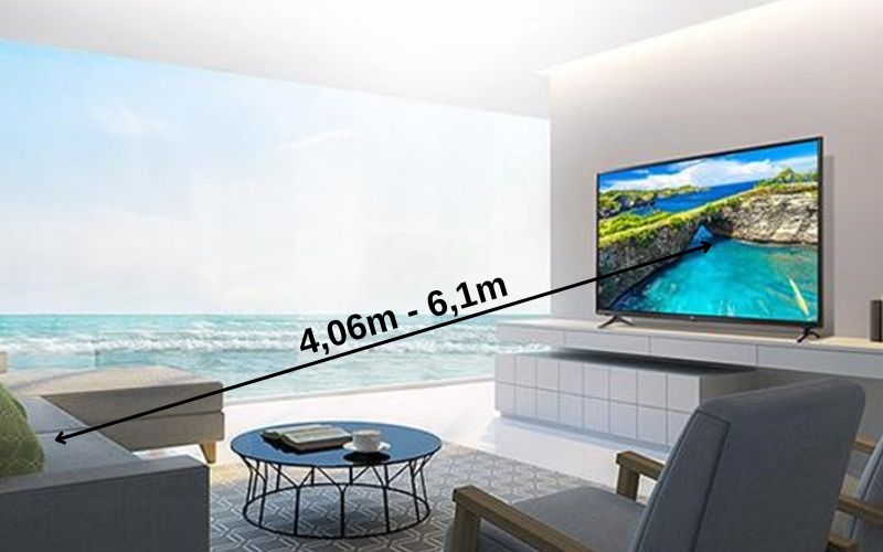 Khoảng cách ngồi xem hợp lý đối với tivi 80 inch