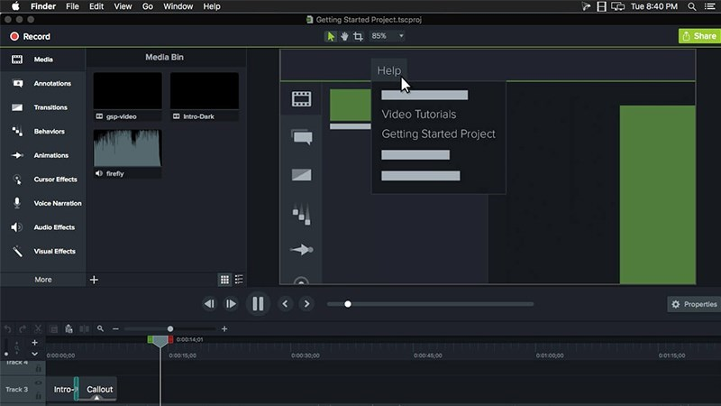 Cách quay màn hình máy tính bằng phần mềm Camtasia Studio