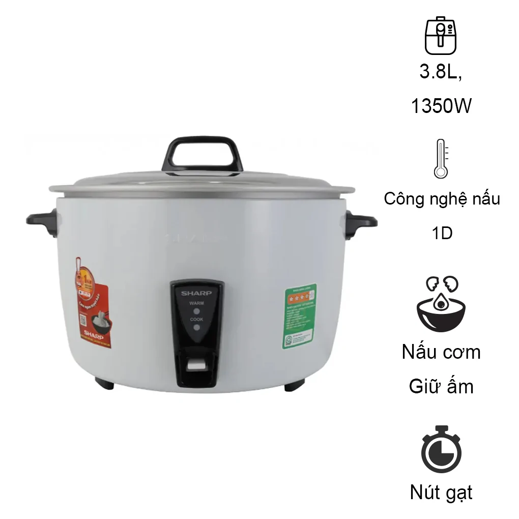 Nồi Cơm Điện Sharp KSH-D40V 3.8 l&iacute;t