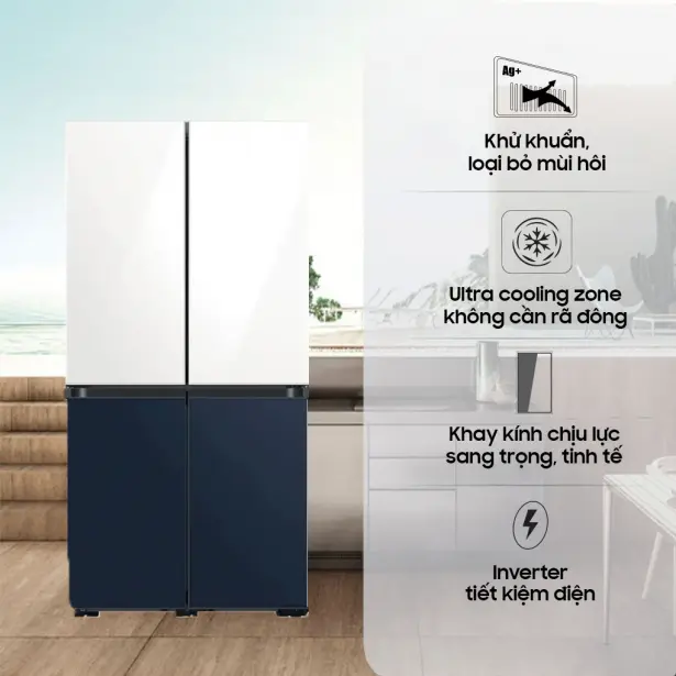 Tủ Lạnh Samsung Inverter 599 Lít RF60A91R177/SV