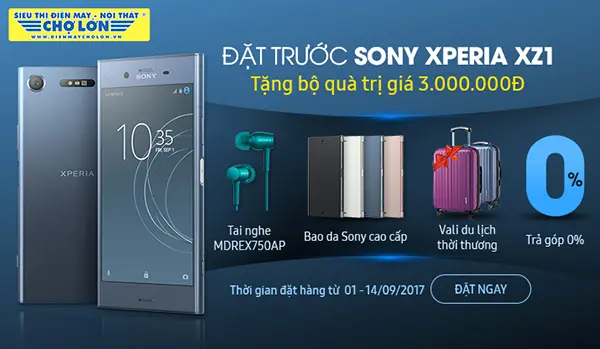 Đặt trước Sony Xperia XZ1 nhận ngay quà khủng lên đến 3 triệu đồng 