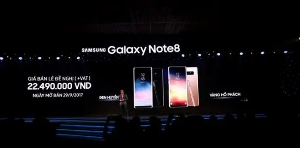 Samsung chính thức ra mắt Galaxy Note 8 tại Việt Nam, giá bán 22,4 triệu đồng