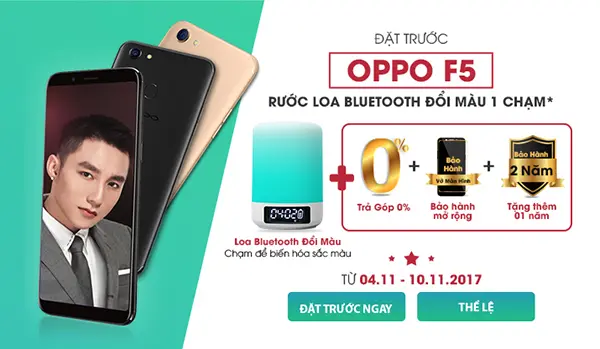 Oppo F5 – Đặt trước rước quà chính hãng cực khủng