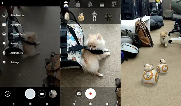 Khám phá tính năng AR Stickers trên Android 8.1 Oreo: Bổ sung các nhân vật ảo từ StarWars, tạo clip vui nhộn