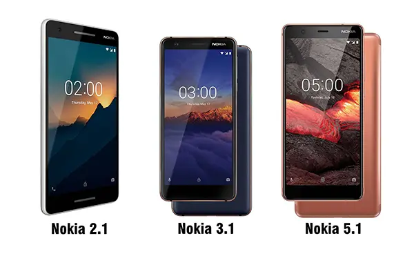 Nokia 5.1, 3.1 và 2.1 chính thức được ra mắt: thiết kế trẻ trung, camera nâng cấp, giá bán từ 2,4 triệu đồng