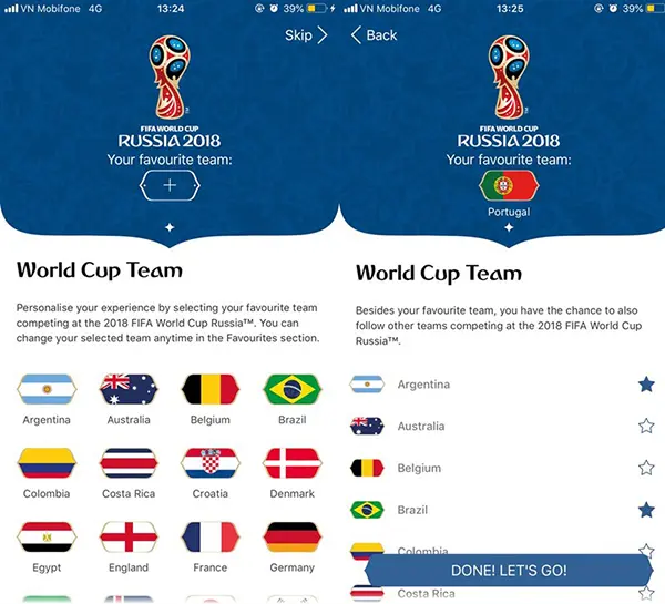 Hướng dẫn theo dõi lịch thi đấu và toàn bộ thông tin World Cup 2018 trên điện thoại