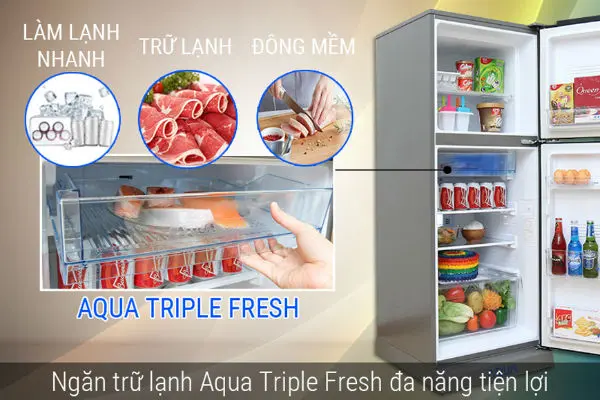 Khám phá một số tiện ích của ngăn đa chức năng Triple Fresh trên tủ lạnh Aqua