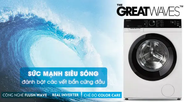 Công nghệ giặt GREATWAVES mới cho máy giặt lồng ngang Toshiba