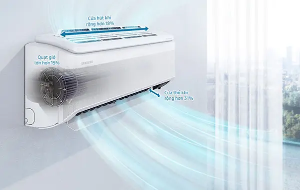 Máy lạnh Wind-Free™ Samsung làm mát dễ chịu, siêu tiết kiệm điện