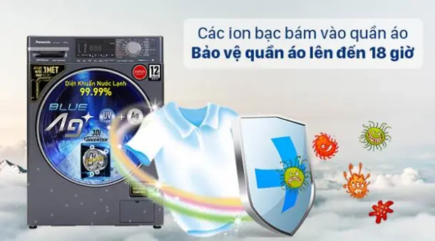 10 lý do chọn mua máy giặt lồng ngang Panasonic giặt nước lạnh diệt khuẩn 99.99% Blue Ag+