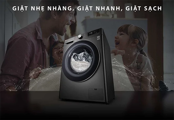 Dòng máy giặt LG AI DD cảm nhận chất liệu vải, trọng lượng