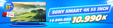 Sony Smart Tivi 4K 55 inch 55X7000G giảm 31%