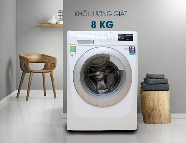  Máy giặt ELECTROLUX 8.0 Kg EWF12844 có thiết kế bắt mắt, sang trọng.