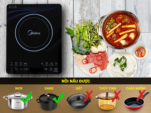 TOP 4 bếp điện từ dưới 2 triệu bán chạy nhất tại Điện Máy Chợ Lớn