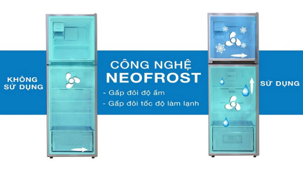 Công nghệ 2 dàn lạnh độc lập NeoFrost còn giúp lưu giữ hơi ẩm một cách tối ưu