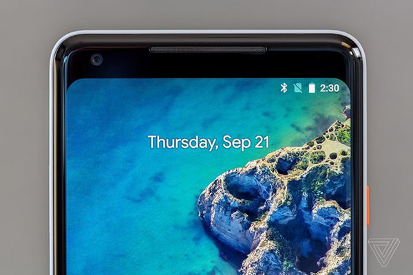 Cụm camera trước và vị trí các cảm biến trên Pixel 2 XL