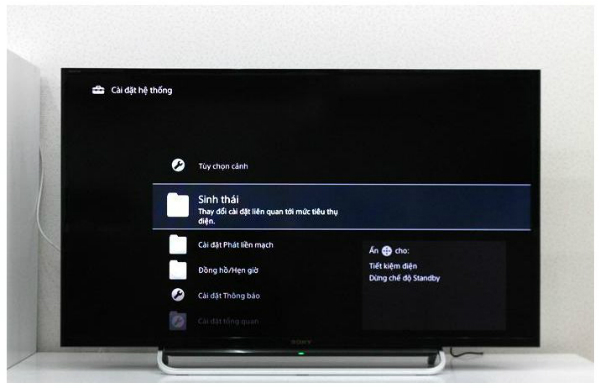 Hướng dẫn sử dụng chế độ tiết kiệm điện trên Tivi Sony