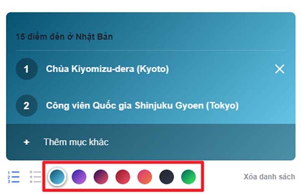 Hướng dẫn tạo một danh sách trên status trên Facebook