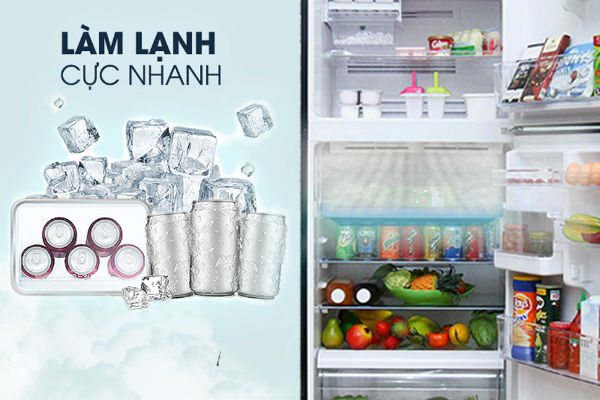 Ngăn đa năng Triple Fresh trên tủ lạnh Aqua có khả năng làm lạnh nhanh vượt trội