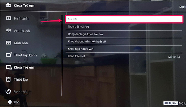 Hướng dẫn cách khóa trẻ em vào mạng internet trên smart tivi Sony 2018