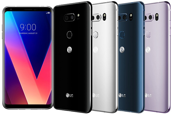 V30 có 4 màu sắc khác nhau gồm đen, bạc, xanh và tím